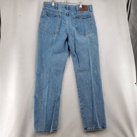 WRANGLER Jeans Men's Straight Leg 5-Pocket Regular Fit Denim Blue 36x30 - Picture 7 of 10